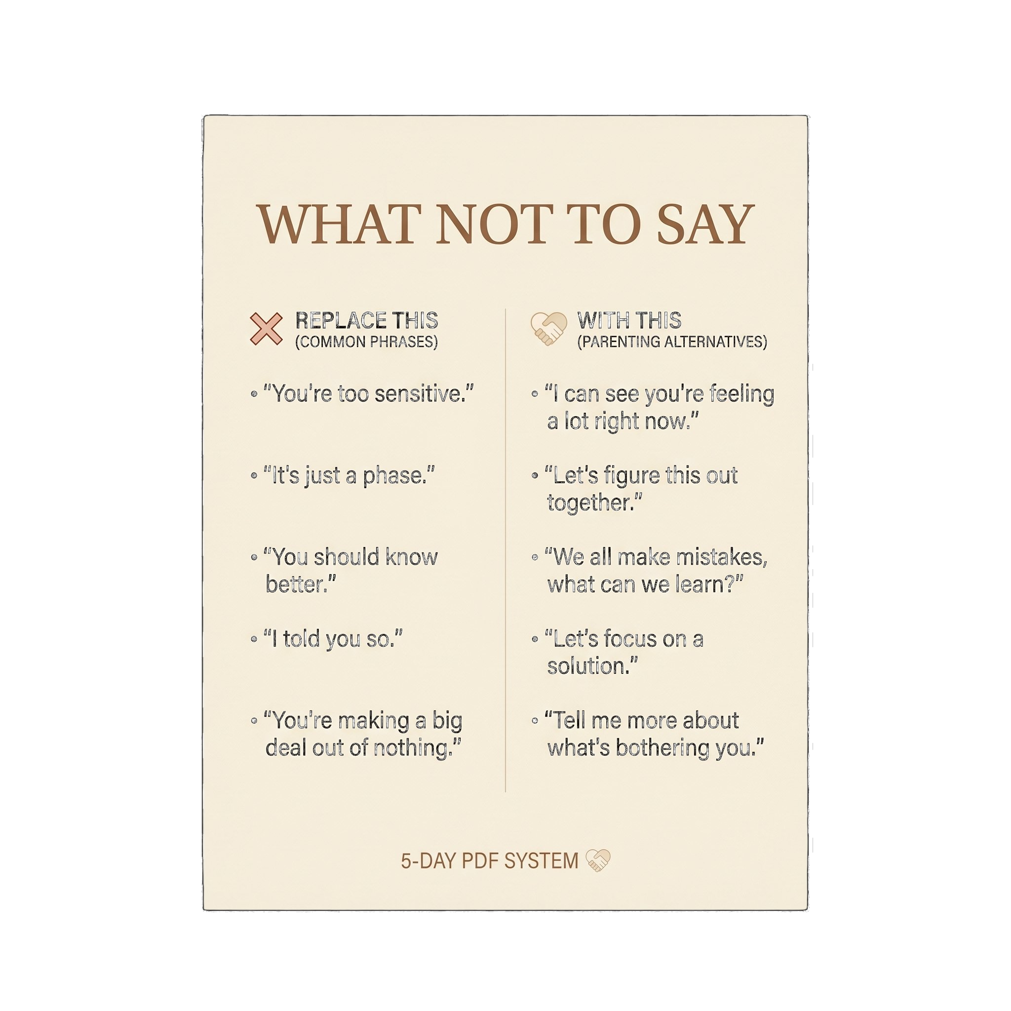 What Not to Say